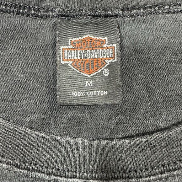 Vintage Women’s Harley Davidson Y2K Motorcycle T-Shirt Medium Reno NV Flame Wolf - Picture 4 of 11